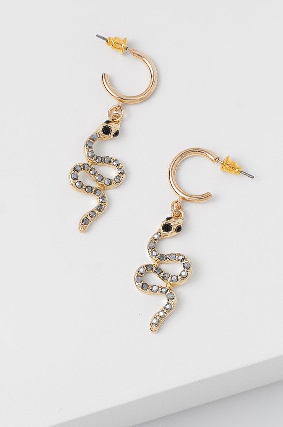 Kolczyki damskie z ozdobnymi zawieszkami kolor złoty RW24-AKD308 złoty RW24