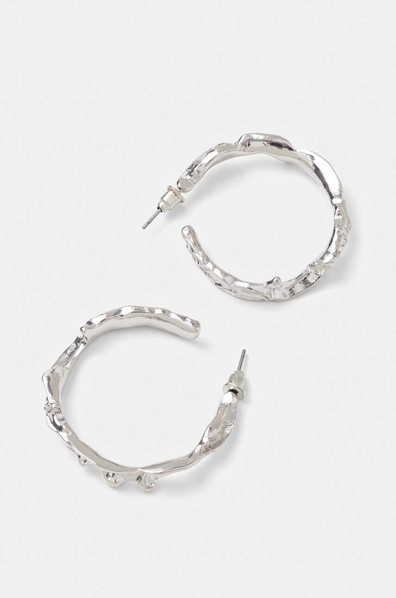 Náušnice dámske nepravidelného tvaru strieborná farba RW24-AKD405 strieborná RW24