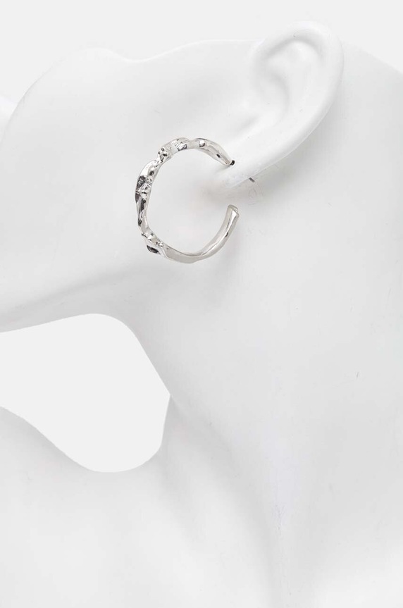 Náušnice dámske nepravidelného tvaru strieborná farba strieborná RW24-AKD405