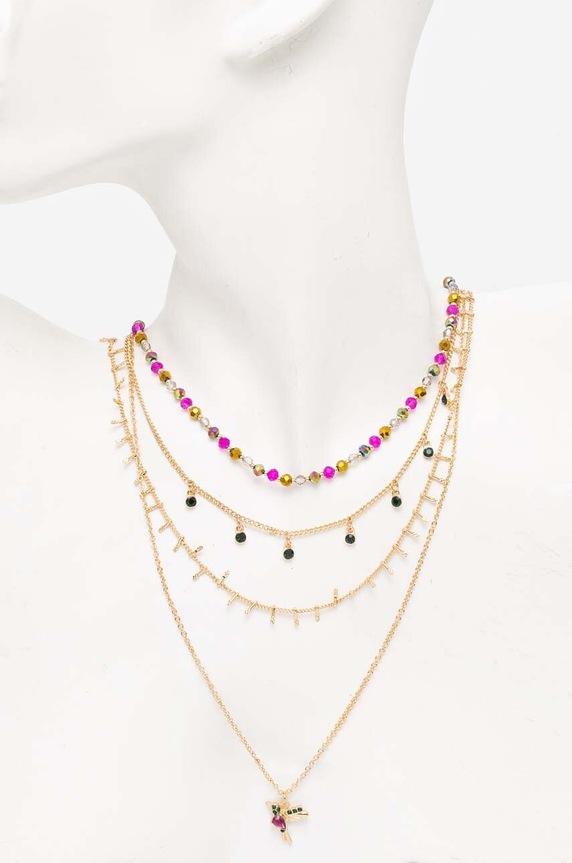 Akcesoria Naszyjniki damskie z ozdobnymi elementami kolor złoty RW24-AKD504 złoty