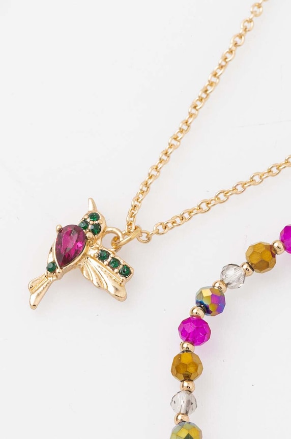 Naszyjniki damskie z ozdobnymi elementami kolor złoty RW24-AKD504