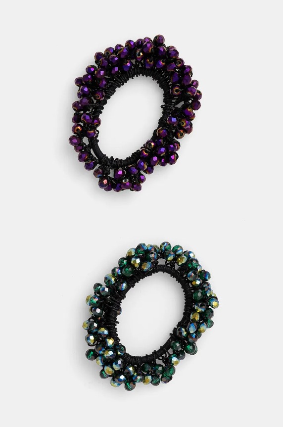 Gumki do włosów damskie z ozdobnymi koralikami (2-pack) kolor multicolor multicolor RW24.AKD902