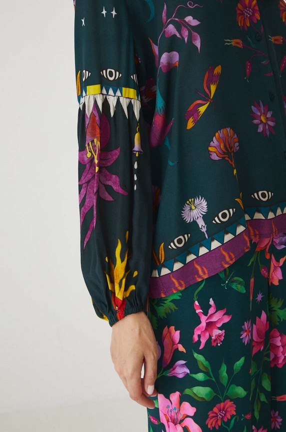 Bluzka damska regular wzorzysta kolor multicolor RW24-BDD100 multicolor