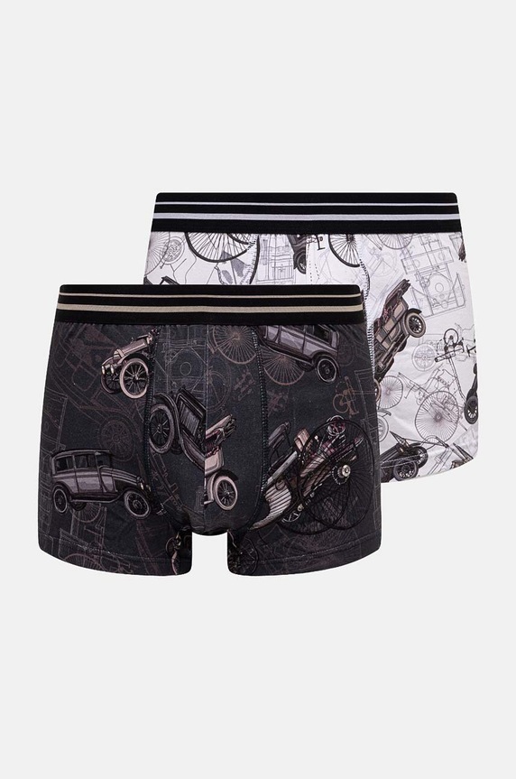 Bavlnené boxerky s prímesou elastanu z kolekcie Science (2-pack) viac farieb pletenina viacfarebná RW24.BIM350