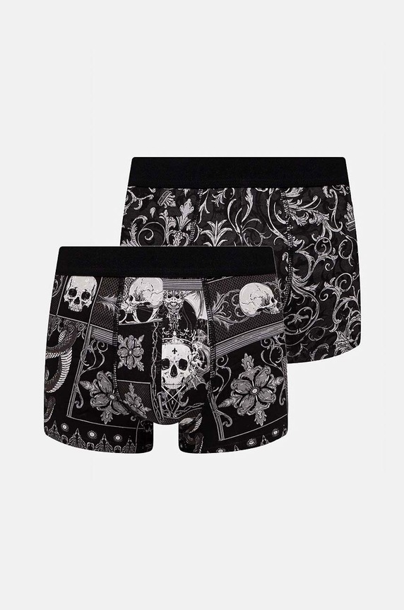 Bokserki bawełniane męskie z domieszką elastanu wzorzyste (2-pack) kolor multicolor dzianina multicolor RW24.BIM507