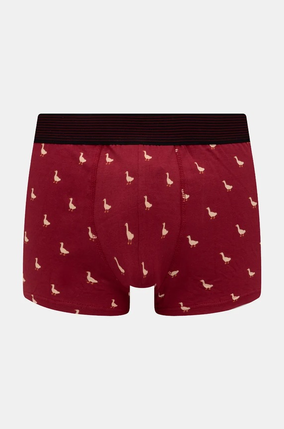 Oblečení Bavlněné boxerky pánské s příměsí elastanu a motivem hus (2-pack) více barev RW24-BIM909 vícebarevná