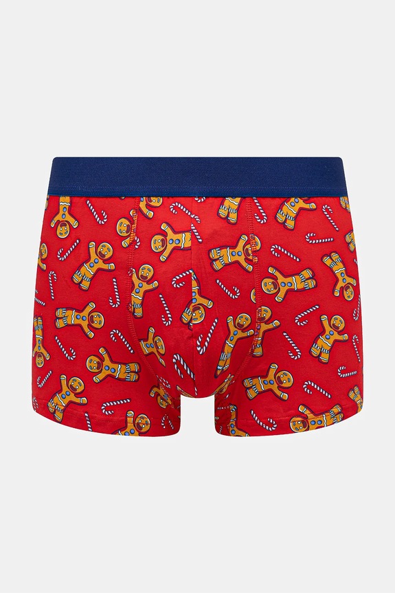 Bokserki bawełniane męskie z domieszką elastanu świąteczne Shrek (2-pack) kolor multicolor RW24-BIM951 multicolor RW24