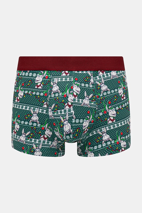 Odzież Bokserki bawełniane męskie z domieszką elastanu świąteczne Shrek (2-pack) kolor multicolor RW24-BIM951 multicolor