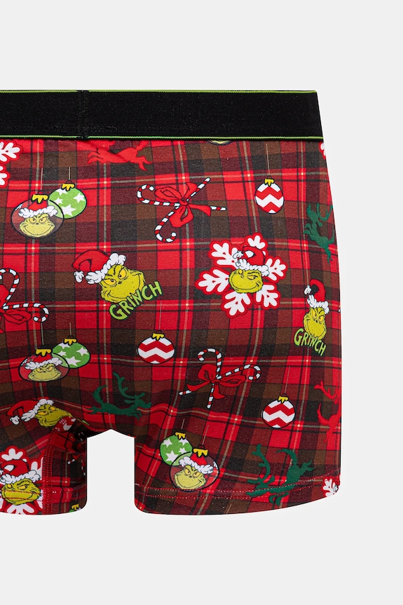 Bokserki bawełniane męskie z domieszką elastanu świąteczne Grinch (2-pack) kolor multicolor multicolor RW24.BIM953
