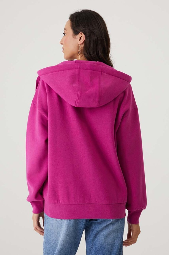 Oblečenie Mikina na zips s kapucňou dámska RW24-BLD020 fialová