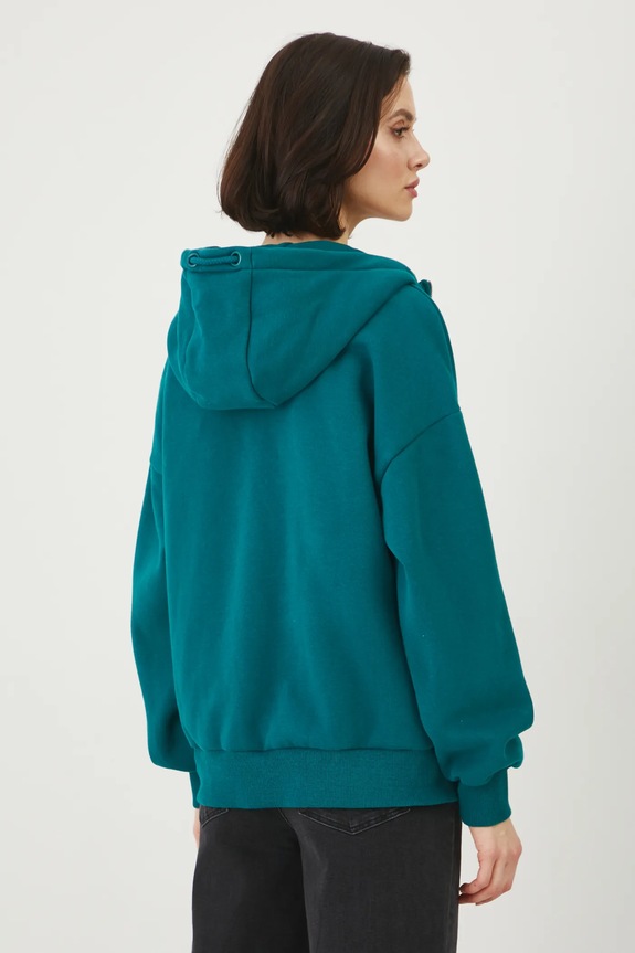 Odzież Bluza rozpinana z kapturem damska RW24-BLD020 turkusowy