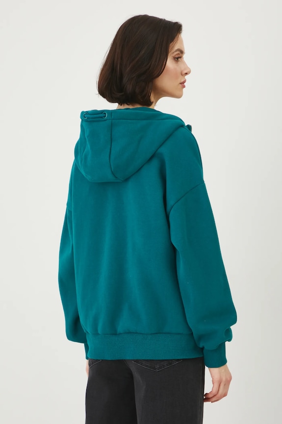 Odzież Bluza rozpinana z kapturem damska RW24-BLD020 turkusowy