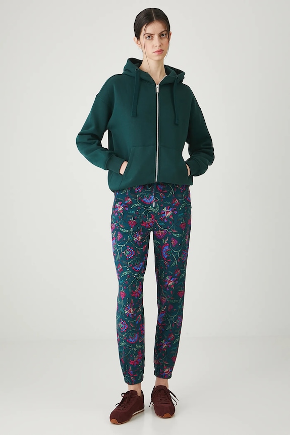 Bluza rozpinana z kapturem damska pozostałe zielony RW24-BLD020