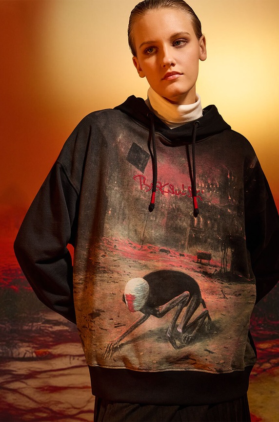 Odzież Bluza damska z kolekcji Zdzisław Beksiński x Medicine kolor czarny RW24-BLD850 czarny