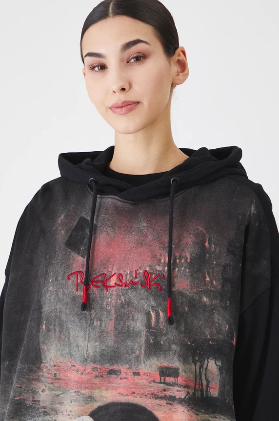 Bluza damska z kolekcji Zdzisław Beksiński x Medicine kolor czarny RW24-BLD850 czarny