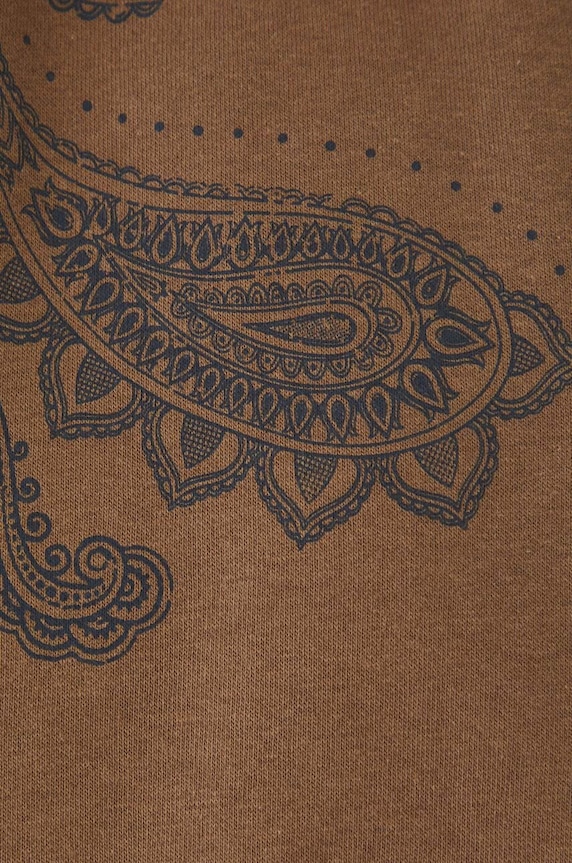 Bluza męska z nadrukiem kolor brązowy brązowy RW24-BLM301