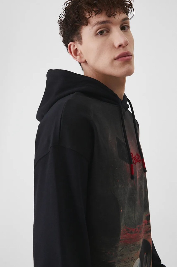Bluza męska z kolekcji Zdzisław Beksiński x Medicine kolor czarny RW24-BLM852
