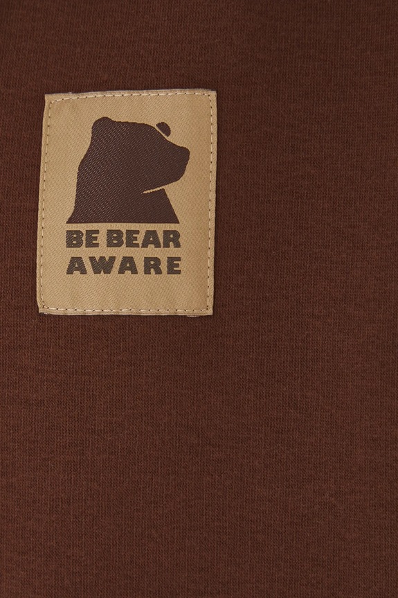 Bluza męska z kapturem z nadrukiem kolor brązowy RW24-BLM903