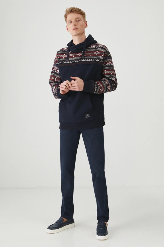 Bluza męska z kapturem kolor granatowy RW24-BLM906 granatowy RW24