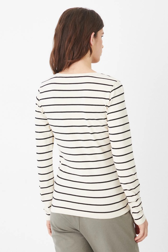 Odzież Longsleeve bawełniany damski z domieszką elastanu kolor beżowy RW24-BUD060 beżowy