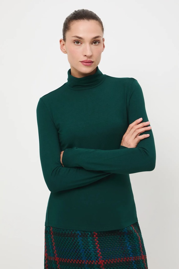 Odzież Longsleeve damski gładki RW24-BUD071 zielony