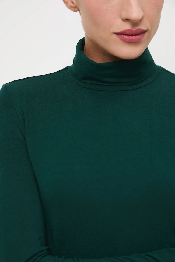 Longsleeve damski gładki RW24-BUD071 zielony