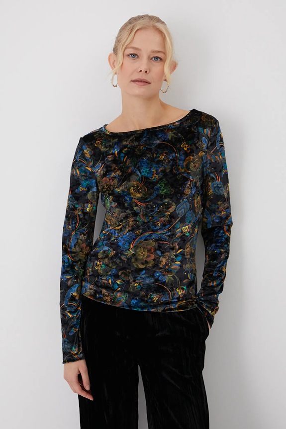 Longsleeve damski z kolekcji Karolina Matyjaszkowicz x Medicine kolor czarny RW24-BUDB51 czarny RW24