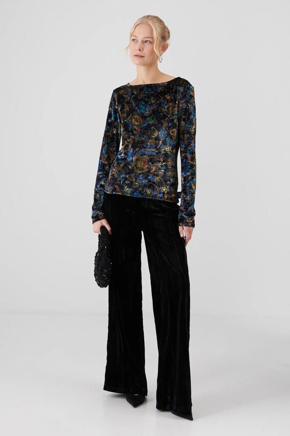 Odzież Longsleeve damski z kolekcji Karolina Matyjaszkowicz x Medicine kolor czarny RW24-BUDB51 czarny