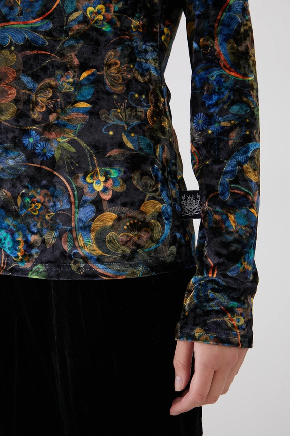 Longsleeve damski z kolekcji Karolina Matyjaszkowicz x Medicine kolor czarny RW24-BUDB51