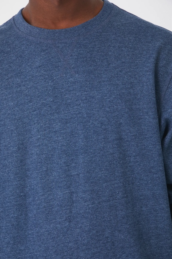 Tričko s dlouhým rukávem modrá barva RW24-BUM051 modrá