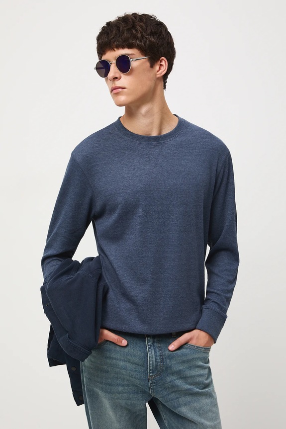 Medicine longsleeve z elastanem granatowy RW24-BUM051