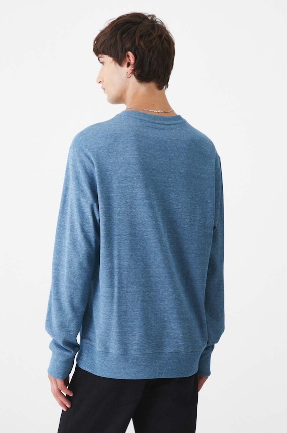Odzież Longsleeve męski z fakturą kolor niebieski RW24-BUM051 niebieski