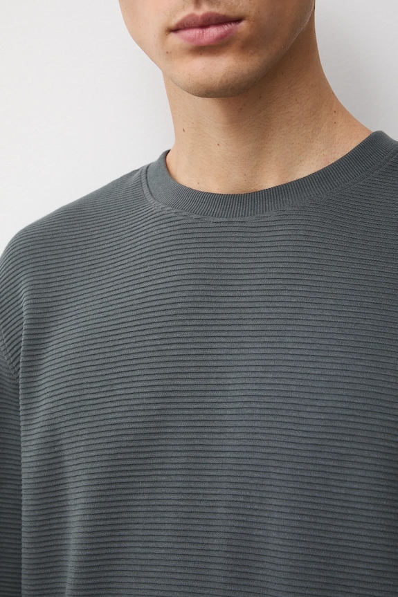 Longsleeve męski prążkowany kolor zielony RW24-BUM061 zielony
