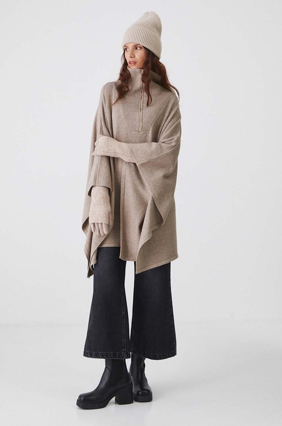 Čepice dámská Žebrovaná čepice béžová barva RW24-CAD051 béžová