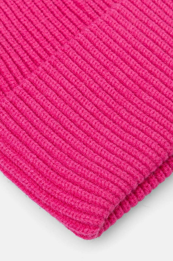 Czapka damska beanie prążkowana kolor różowy RW24-CAD051 różowy RW24
