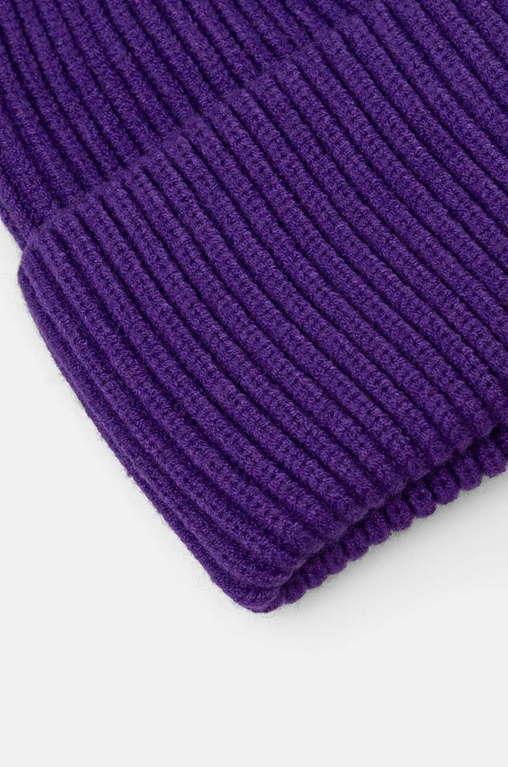 Czapka damska beanie prążkowana kolor fioletowy RW24-CAD051 fioletowy RW24