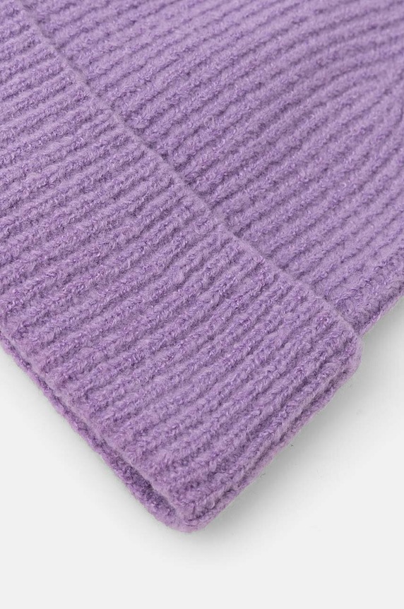 Czapka damska beanie prążkowana kolor fioletowy RW24-CAD052 fioletowy RW24