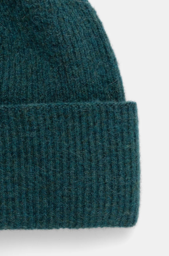 Czapka z domieszką wełny owczej i wełny alpaki beanie kolor turkusowy RW24-CAD700 turkusowy RW24