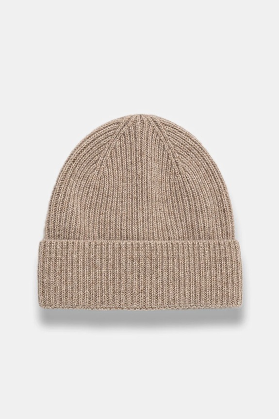 Kašmírová čepice dámská beanie béžová barva RW24-CAD800 béžová RW24