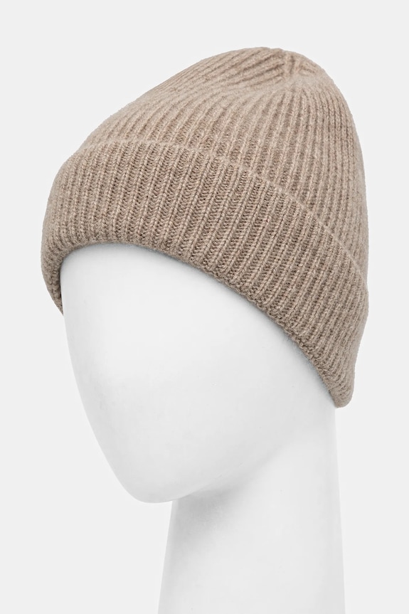 Doplňky Kašmírová čepice dámská beanie béžová barva RW24-CAD800 béžová