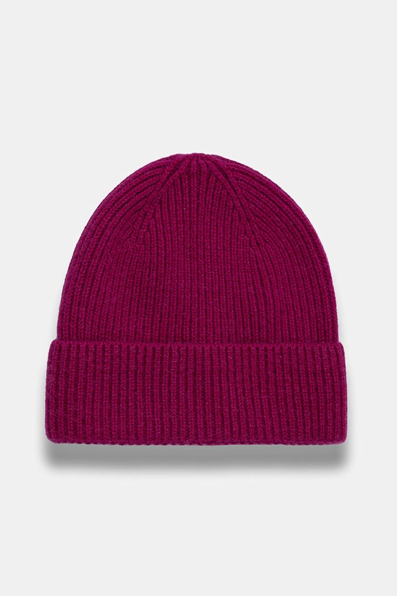 Akcesoria Czapka z kaszmiru beanie kolor różowy RW24-CAD800 różowy