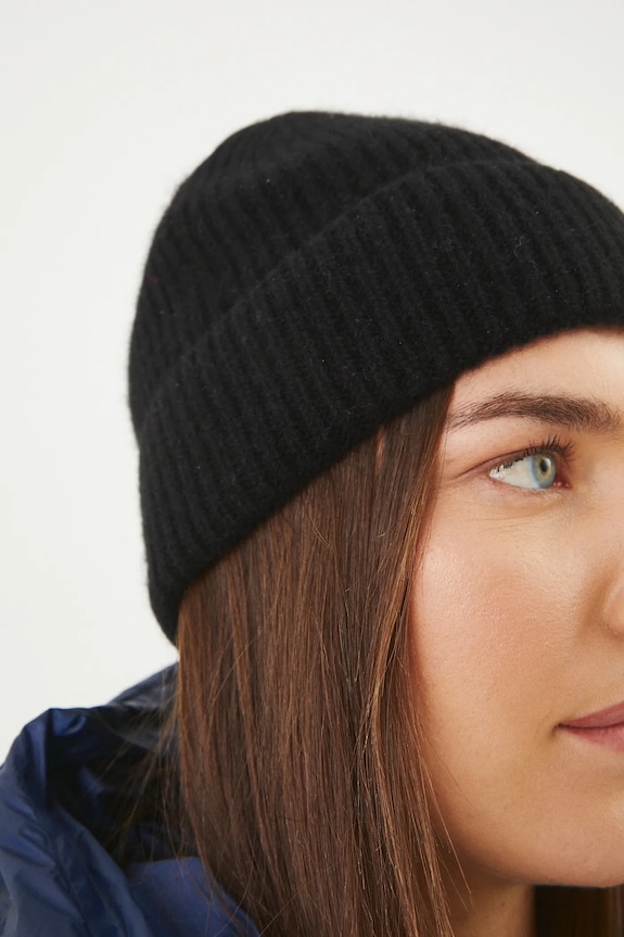 Czapka z kaszmiru beanie kolor czarny RW24-CAD800 czarny