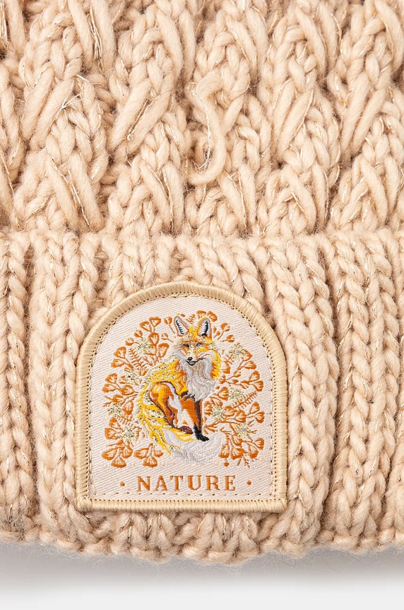 Czapka damska beanie z pomponem kolor beżowy RW24-CAD804 beżowy RW24