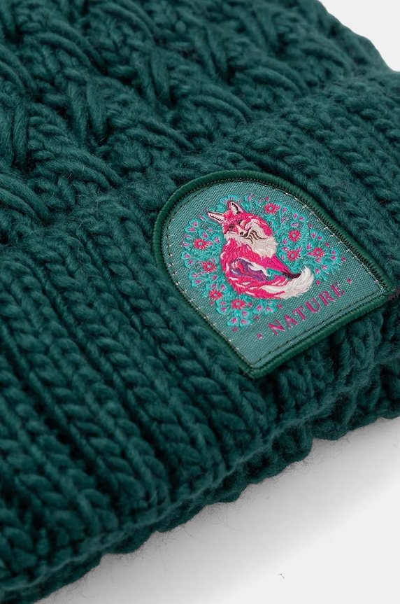 Czapka damska beanie z pomponem kolor zielony RW24-CAD804 turkusowy RW24