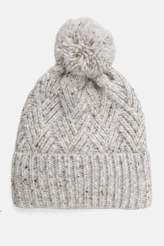 Čiapka dámska šedá farba stredne hrubá sivá RW24-CAD807