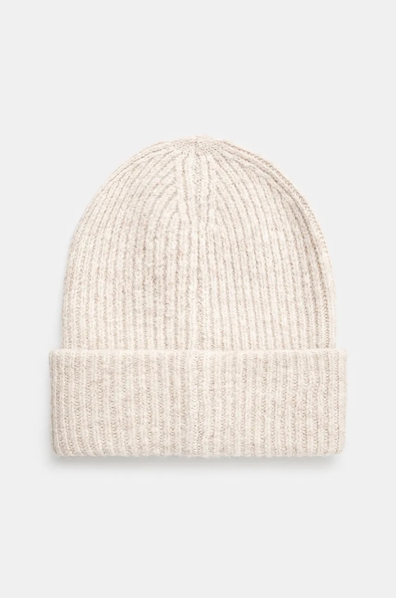 Czapka damska beanie prążkowana kolor beżowy RW24-CAD808 beżowy RW24