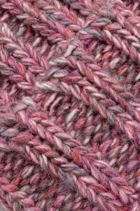 Akcesoria Czapka z domieszką wełny damska beanie kolor różowy RW24-CAD902 różowy