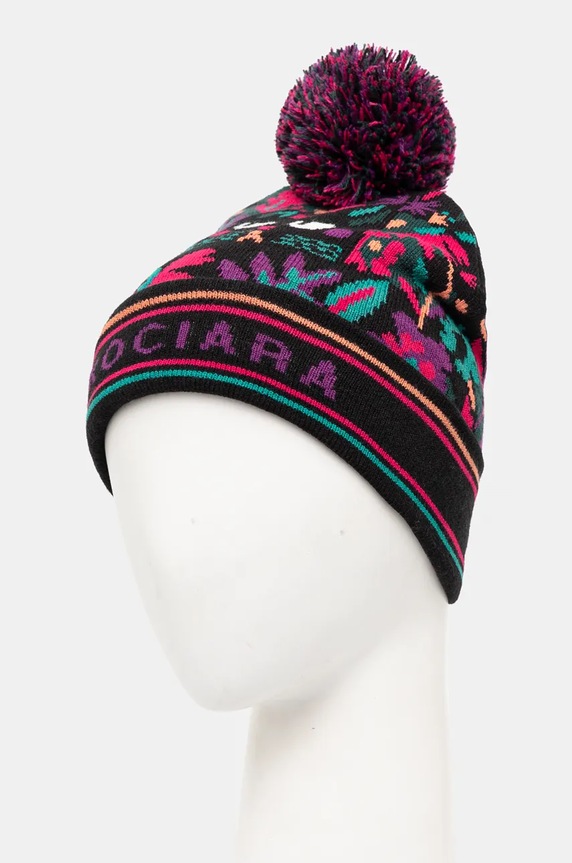 Czapka damska beanie z pomponem kolor multicolor RW24-CAD903 multicolor RW24