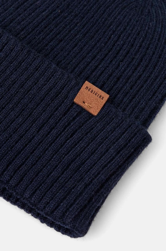 Czapka męska beanie prążkowana kolor granatowy RW24-CAM050 granatowy RW24