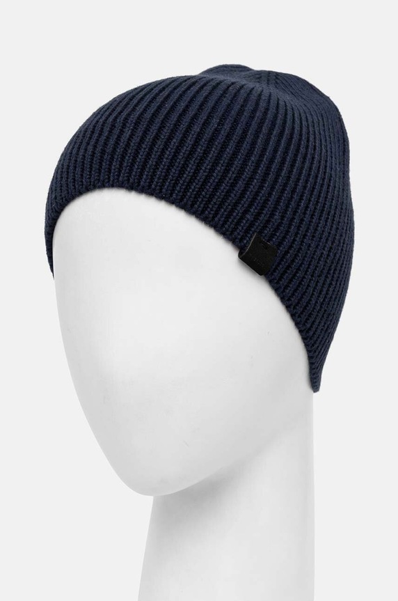 Akcesoria Czapka męska beanie prążkowana kolor granatowy RW24-CAM051 granatowy